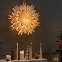 Wyld and Coco Hanging Star Light - Off-White Paper Pendant in White