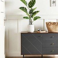 Wyld and Coco Evergreen Living Monstera Artificial Potted Plant 94 cm Green Cement