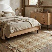 Wyld and Coco Boho Jute Area Rug 80 x 150 cm Beige with Tassels | Size: 80 cm x 150 cm