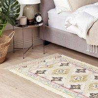 Wyld and Coco Handwoven Multicolour Jute Rug 80 x 150 cm with Tassels | Size: 80 cm x 150 cm