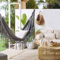 Wyld and Coco Boho Garden Hammock Grey Cotton-Polyester Swing Seat