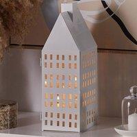 Wyld and Coco Aura Lantern White Iron 40cm - Minimalist House Candle Holder