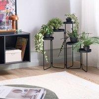 Wyld and Coco 5-Tier Black Iron Plant Stand - Modern Industrial