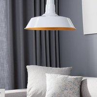 Wyld and Coco White Aluminium Pendant Lamp 1-Light Round Shade