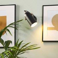 Wyld and Coco Black Iron Wall Lamp 17 cm Adjustable Industrial Spotlight