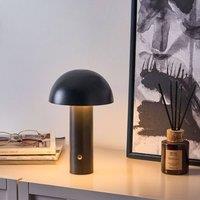 Wyld and Coco Mushroom LED Table Lamp - Black Wireless Indoor/Outdoor