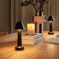Wyld and Coco Set of 2 Black Minimalist Wireless Table Lamps