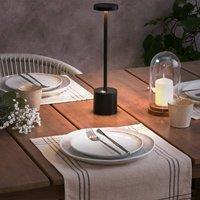 Wyld and Coco Wireless Table Lamp Black Aluminium Touch Dimmer USB Charging