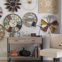 Wyld and Coco Aurum Gold Iron Frame Wall Clock 50cm
