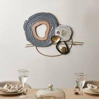 Wyld and Coco Hand-Painted Iron Wall Sculpture Multicolour - W89 x D5 x H62cm