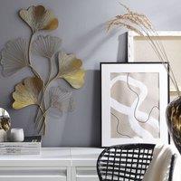 Wyld and Coco Golden Maidenhair Leaves Metal Wall Art 79cm in Gold