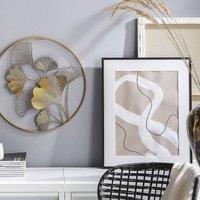 Wyld and Coco Gold Leaves Metal Wall Art 45cm | Size: W45 cm x H45 cm