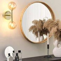 Wyld and Coco Gold Steel Wall Lamp with Glass Shades 2 Lights Modern