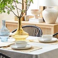 Wyld and Coco Handmade Yellow Glass Bottle Vase - Narrow Neck Decorative Vase