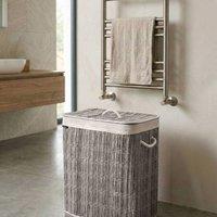 Wyld and Coco Everhome Foldable Laundry Basket Grey 100L Two Compartment