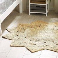 Wyld and Coco Reversible Beige Jute Round Rug 120 cm Natural Boho | Size: 120 cm diameter