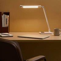 Wyld and Coco LED Desk Lamp White - Adjustable Arm Rotating Shade Dimmer