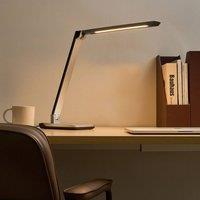 Wyld and Coco LED Desk Lamp Silver Photocell Auto Brightness Dimmer Colour
