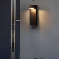 Wyld and Coco Outdoor LED Wall Light Matte Black IP44 Iron and Glass Modern