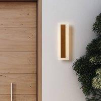 Wyld and Coco Outdoor LED Wall Light Gold 30cm Steel and Acrylic Modern