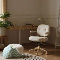 Wyld and Coco Round Storage Stool - Mint Green Chevron