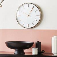Wyld and Coco Glam Design Wall Clock White 34 cm Numeric-Free Modern