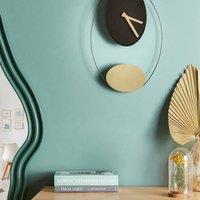 Wyld and Coco Black & Gold Minimalist Wall Clock 31 x 45 cm