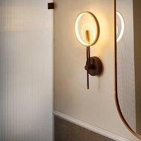 Wyld and Coco LED Wall Lamp - Brass Tone Black Base Silicone Trim in Bronze