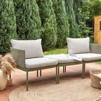 Wyld and Coco Veranda Craft Convertible Garden Sofa Set Green Aluminium