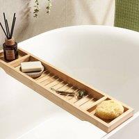 Wyld and Coco Bamboo Bathtub Tray - Light Brown
