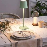 Wyld and Coco Table Lamp Light Green Aluminium Touch Dimmer 3 Temperature LED