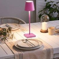 Wyld and Coco Pink Aluminium Table Lamp - Touch Dimmer with USB Charging
