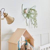 Wyld and Coco Dinosaur Wall Shelf - Light Green MDF