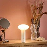 Wyld and Coco Wireless LED Mushroom Table Lamp White