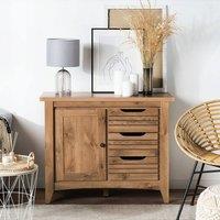 Wyld and Coco Sideboard Light Brown 80 x 99 x 43 cm 3 Drawers