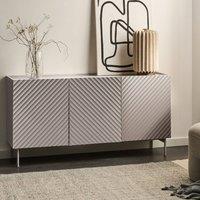 Wyld and Coco Three-Door Sideboard - Light Beige MDF Iron Legs