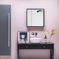 Wyld and Coco Grey MDF Wall Cabinet 132 x 40 cm - 4-Shelf Reversible Door