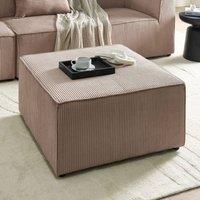 Wyld and Coco Nexra Corduroy Square Ottoman Sand Beige - Versatile Footstool