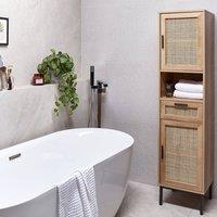 Wyld and Coco Boho Rattan Bathroom Cabinet 40 x 165 cm in Natural