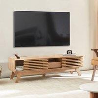 Wyld and Coco Astra TV Stand Light Brown - Storage Cabinet with Cable Management