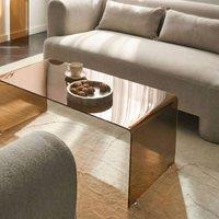 Wyld and Coco Modena Brown Tempered Glass Coffee Table 100 x 50 cm
