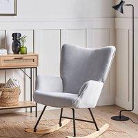 Wyld and Coco Rocking Armchair - Jumbo Light Blue Corduroy