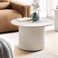 Wyld and Coco 70cm Round Coffee Table Light Beige Sintered Stone Top