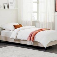 Wyld and Coco Everlume Single Bed 3ft Beige Linen Effect Slatted