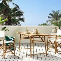 Wyld and Coco Bamboo Folding Garden Dining Table 120 x 70 cm Brown