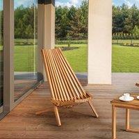 Wyld and Coco Set of 2 Acacia Wood Foldable Garden Chairs Rustic Modern in Brown