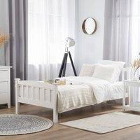 Wyld and Coco White Pine Bed Frame 90 x 200 cm EU Single Slatted Scandinavian Style