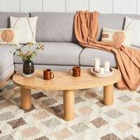 Wyld and Coco Wood Coffee Table 112 x 46 cm - Retro Triangle Engineered Wood in Brown