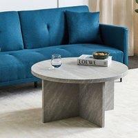 Wyld and Coco Grey 80 cm Stone-Veneer MDF Coffee Table