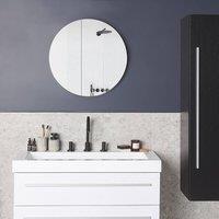 Wyld and Coco Bathroom Wall Cabinet Black MDF 132x40cm 4 Shelves | Size: 132x40 cm